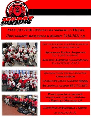 01.12.2025. Набор в хоккейную команду